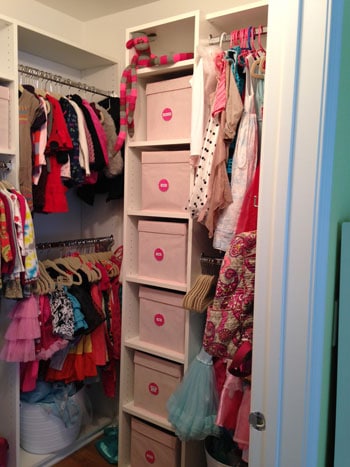 girl's closet after organizing girl's closet after organizing